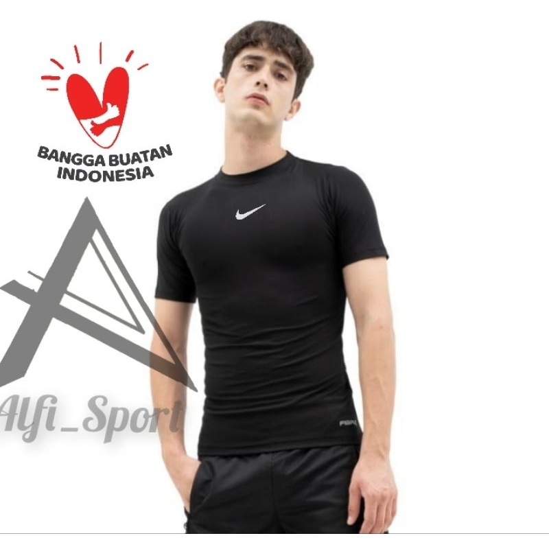 Manset Pendek Olahraga Pria Baju Kaos Pendek Pria Olahraga Baselayer Manset Pendek Kaos Futsall Sepa
