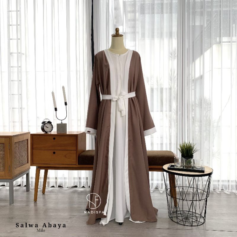 WHITE SALWA ABAYA