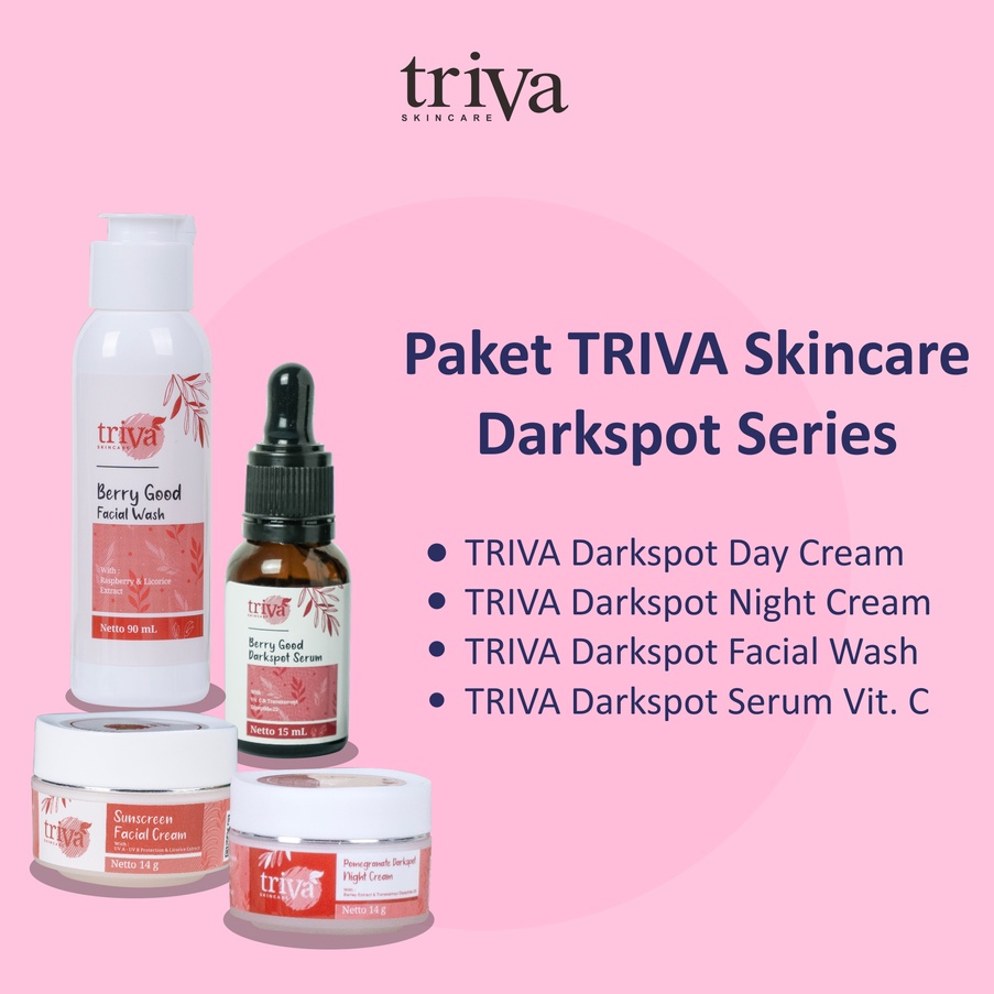 Paket Triva Skincare Darksport Series original krim cream serum penghilang flek hitam membandel di w