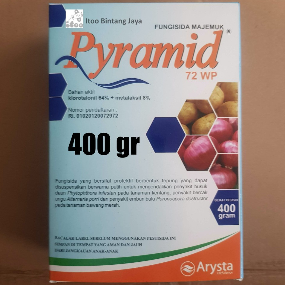 FUNGISIDA MAJEMUK PYRAMID 72 WP 400 GRAM - 2 BAHAN AKTIF