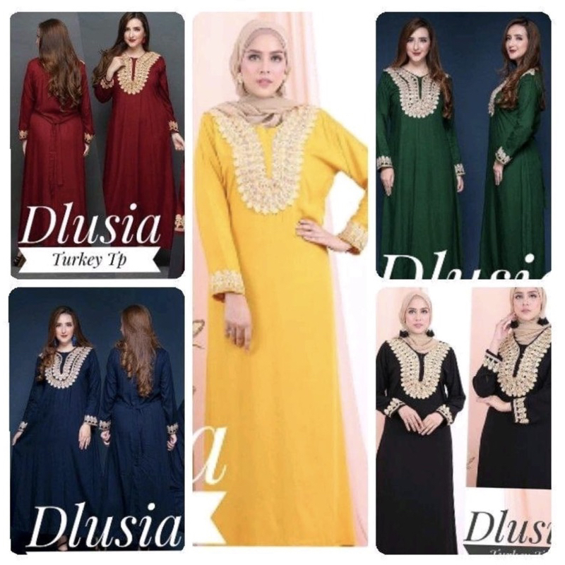DLUSIA DRESS TURKEY LENGAN PANJANG