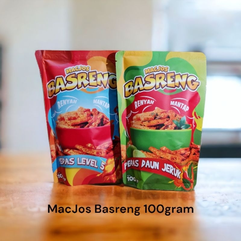 

MacJos - Basreng Rasa Pedas Daun Jeruk - Basreng 100gram - Bakso Goreng Daun Jeruk - berat bersih 100gram - MacJos Basreng 100gram