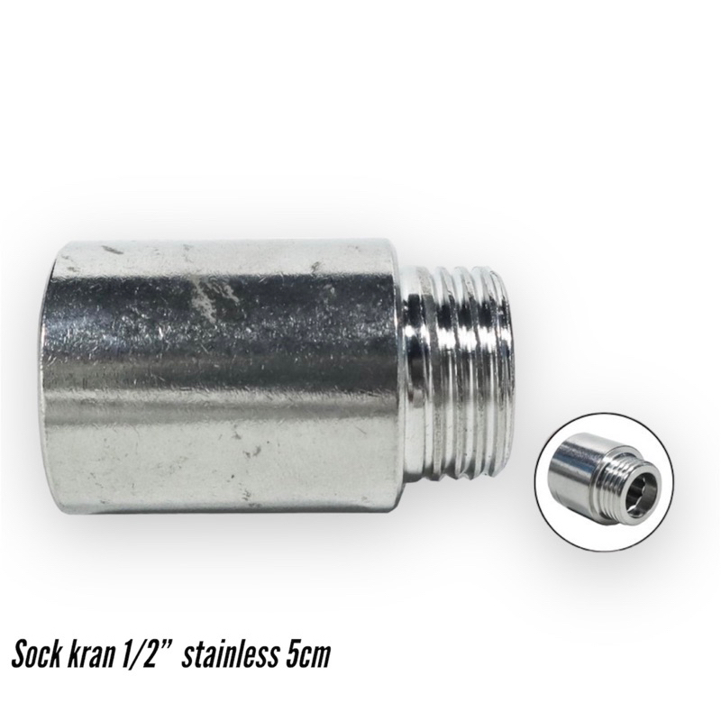 Shock kran stainless drat luar 1/2” 3cm 5cm
