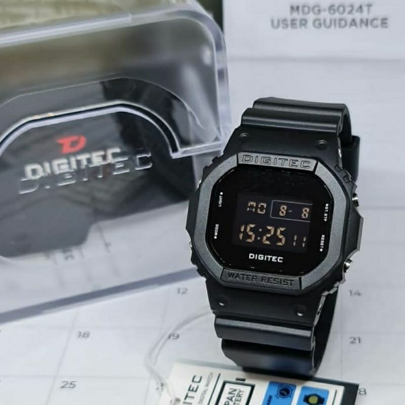 DG 6024 JAM TANGAN PRIA RUBBER TAHAN AIR ORIGINAL DIGITEC TERLARIS BISA COD