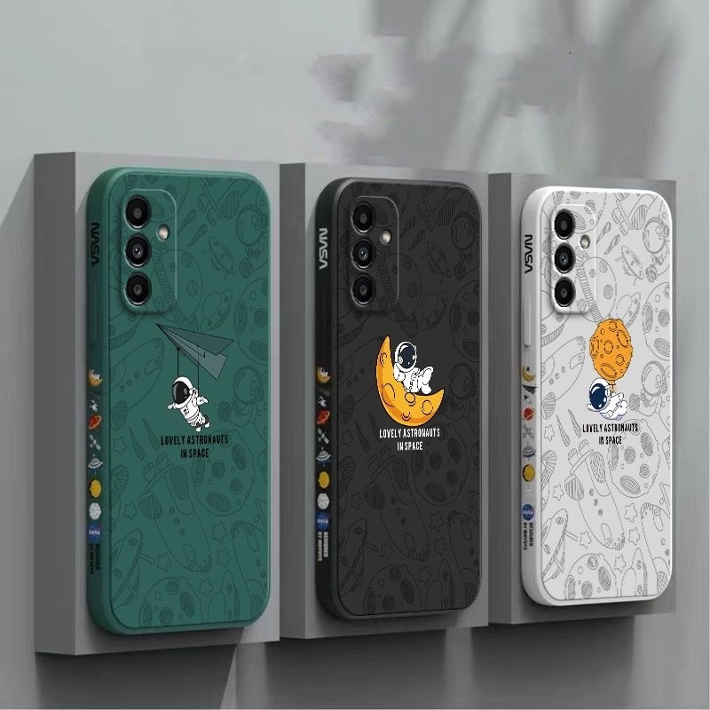 Bara | Soft Case TPU Motif Astronot Nasa Untuk Samsung A03 A03S M10S A11/M11 A12/M12 A13 A20S A21S A22 M22 A23 A30S A31 A32 M32 A33 4G 5G