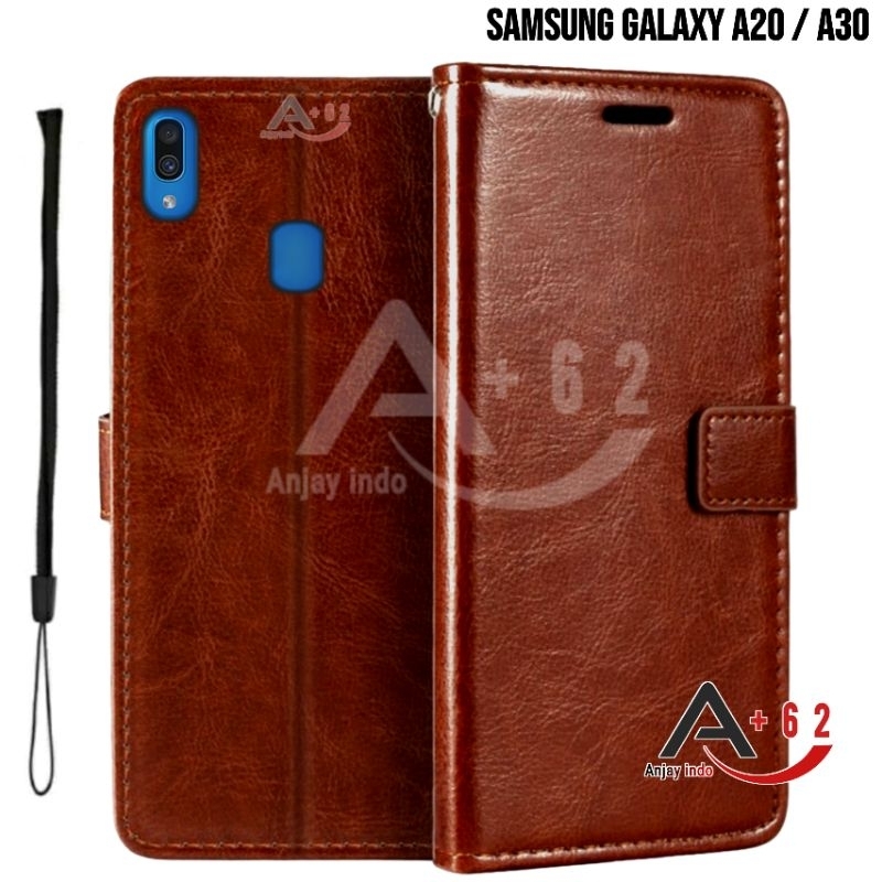 Flip Dompet Hp Samsung Galaxy A20 / A30 Sarung Dompet Kulit Premium - Casing Cover Wallet mewah coco