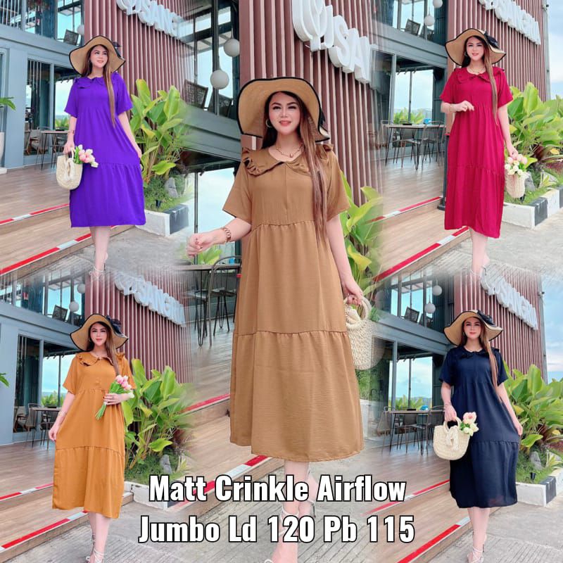 DASTER SASA CRINKLE AIRFLOW RESLETING DEPAN BUSUI BUMIL DRESS JUMBO