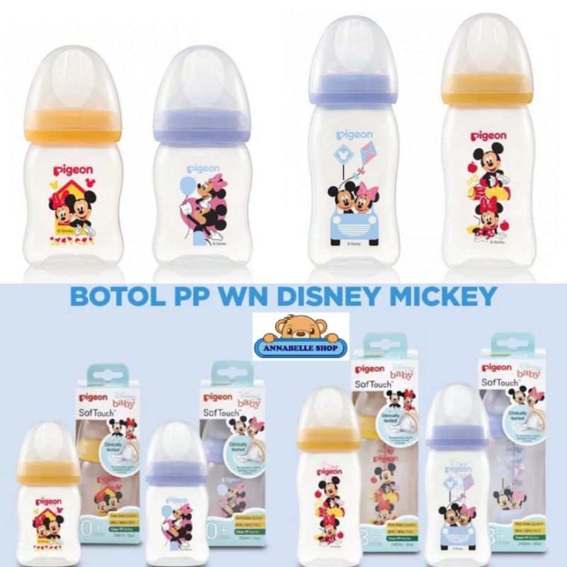 Pigeon Botol PP WN Wide Neck Disney Mickey Minnie 160ml 240ml