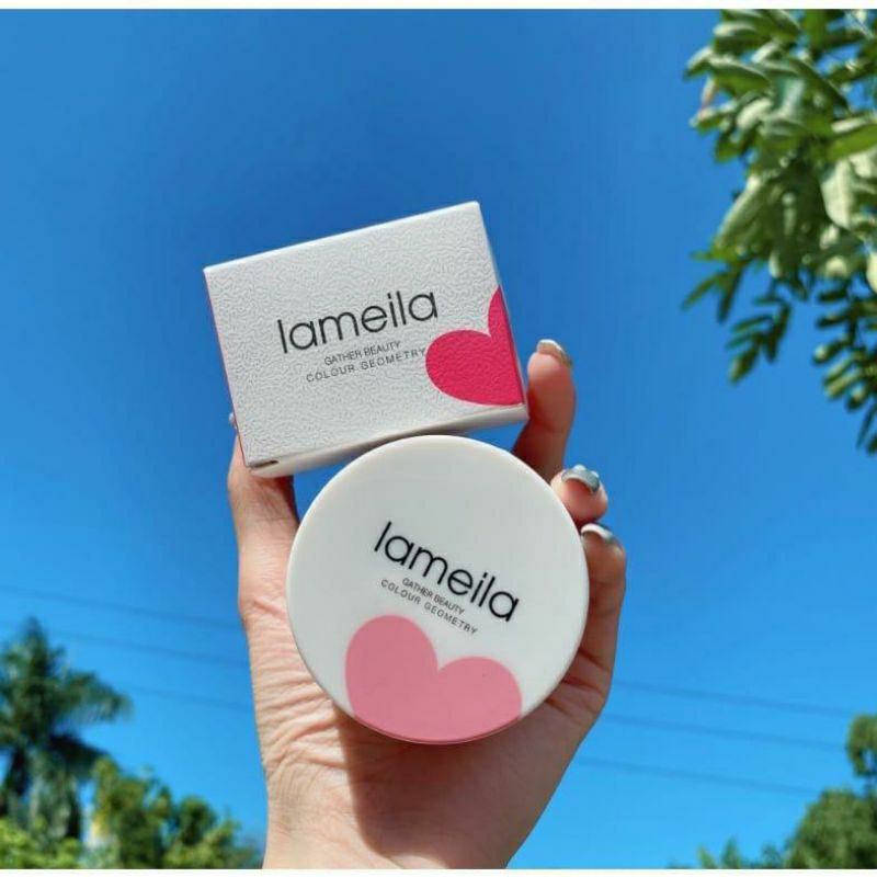 LAMEILA Bedak Sakura Make Up Base oil Control Powder dengan Kaca