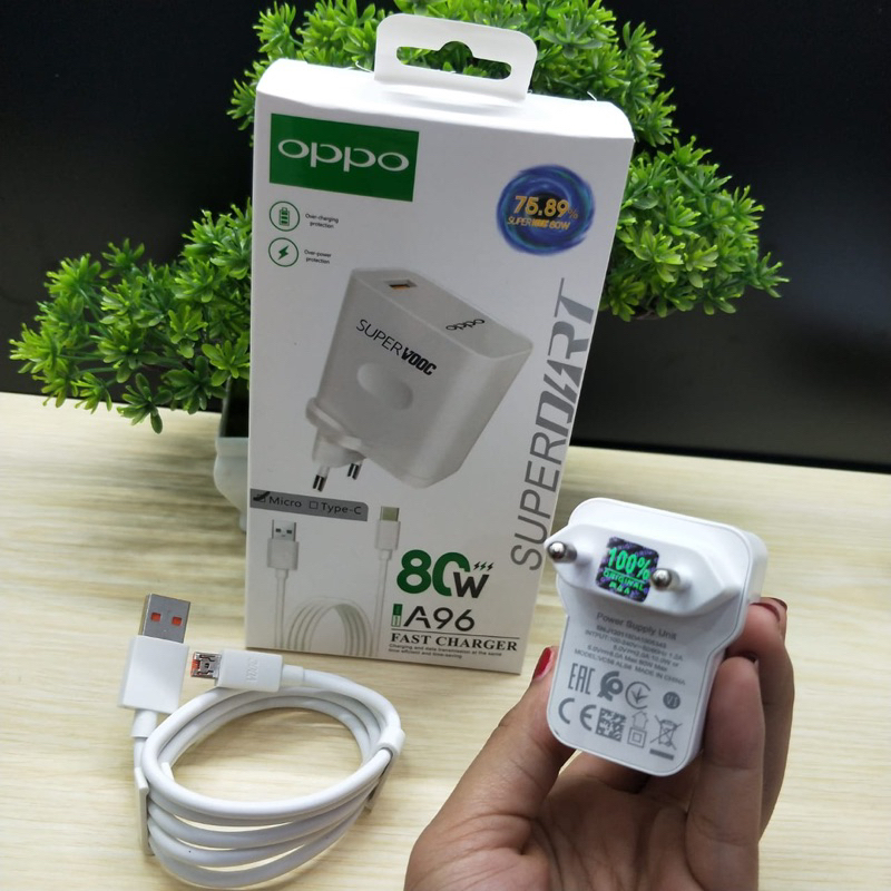 Charger Oppo A96 Micro Type C 80Watt SuperVooc Terpopuler