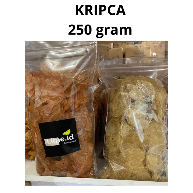 

Kripca kemasan 250 gram Kripik kaca pedas daun jeruk