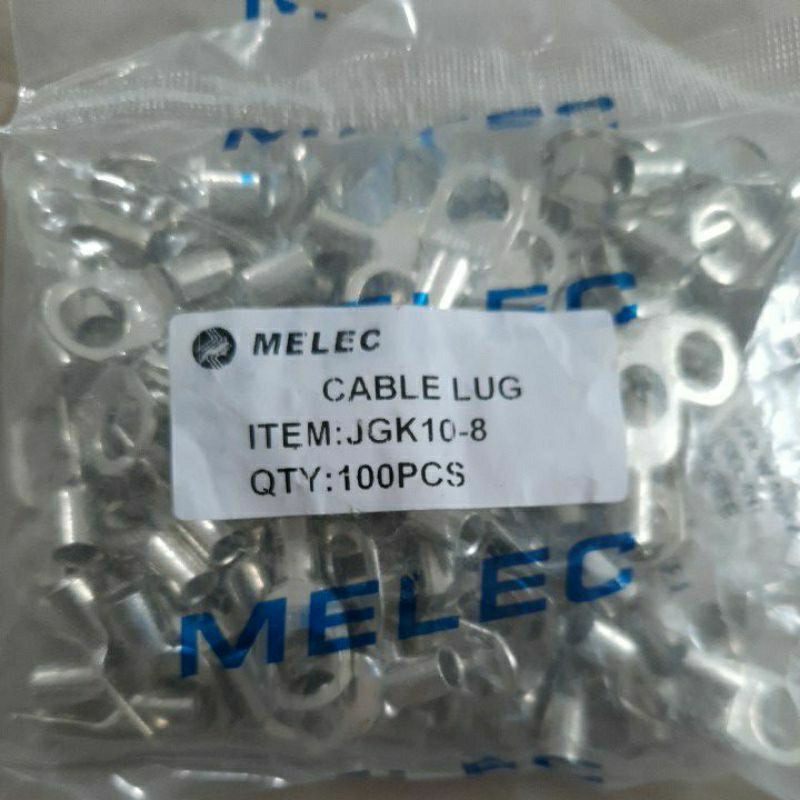 Skun kabel / Skun Cable JGK 10 sqmmX8 mm/JGK-10 sqmm X8 mm/Copper lug,Long Barrel/Scund tembaga