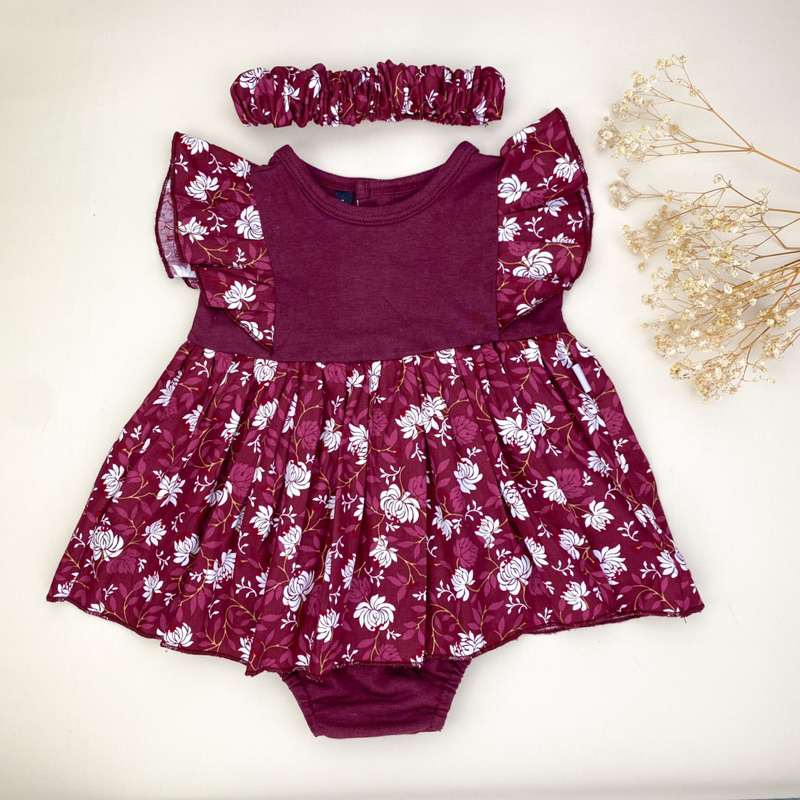 MINIQUIN Ruffle Bodysuit (Jumper Bayi Perempuan usia 0 - 18 bulan)