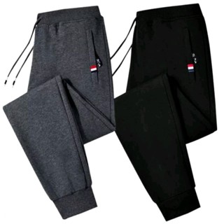 CELANA JOGER JOGGER TRAINING SANTAI KARET HYPEBEAST PRIA COWOK DEWASA 3/4 PANJANG HITAM