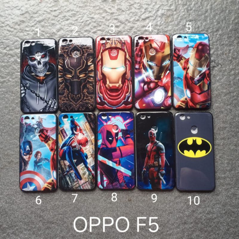 Case gambar Oppo F5 motif cowok ( 3 motif ) soft softcase softshell silikon cover casing kesing housing