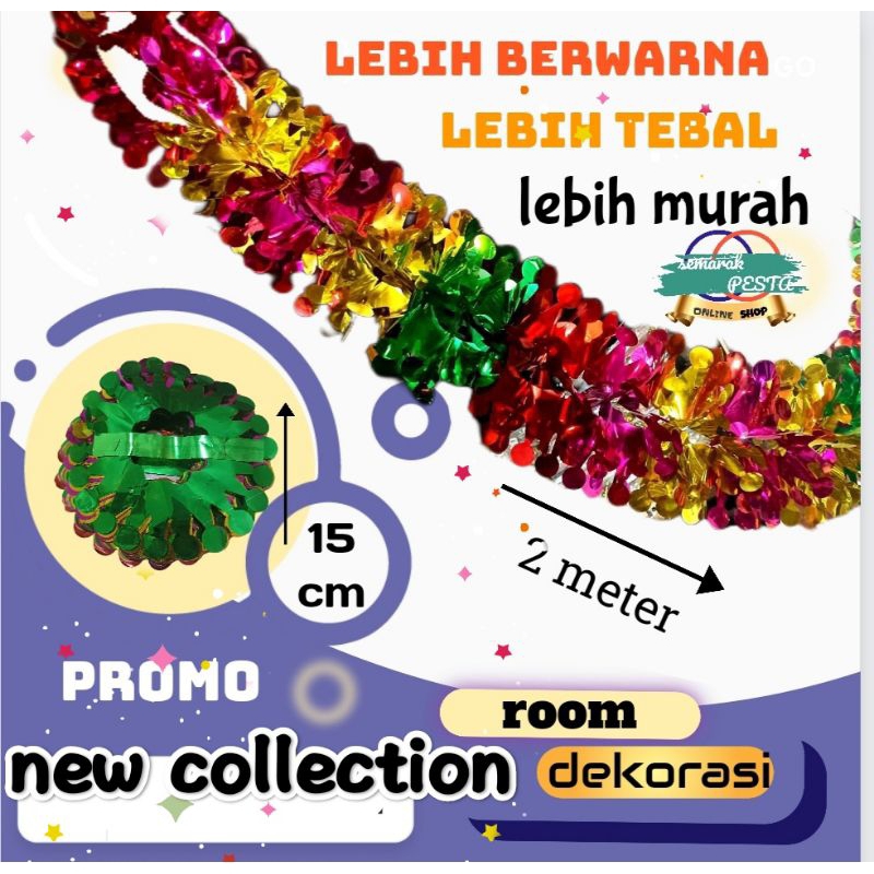 garlan full color,garlan dekorasi,hiasan pesta,room dekor