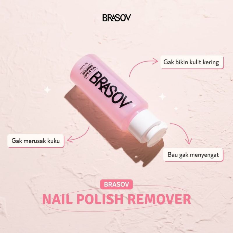 BRASOV Nail Polish Remover 65ml || Pembersih Cat Kuku || Penghapus Kutek Murah Original