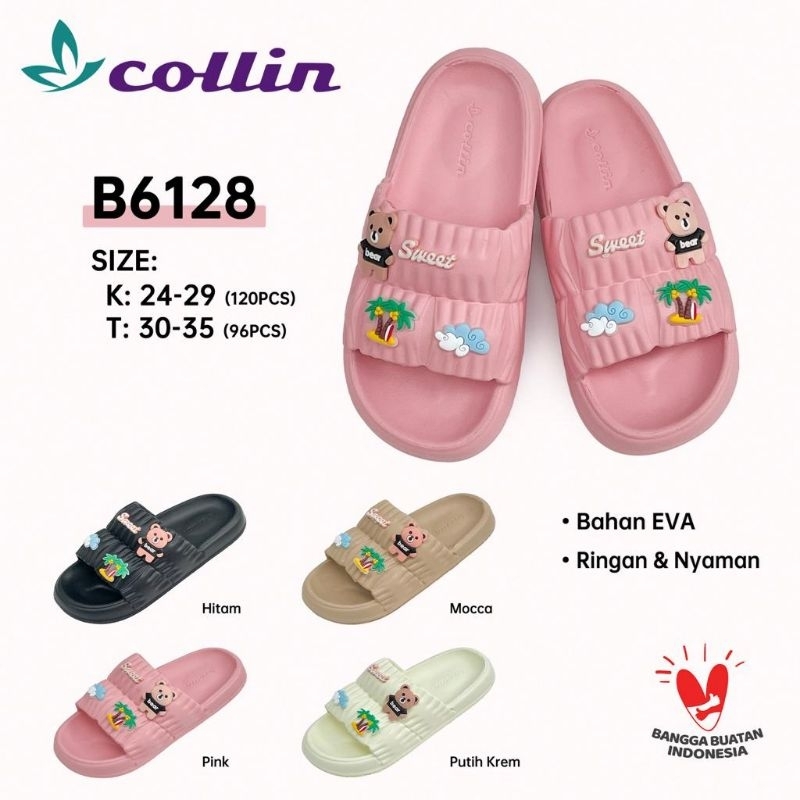 sandal slip on anak dan dewasa pariasi bear