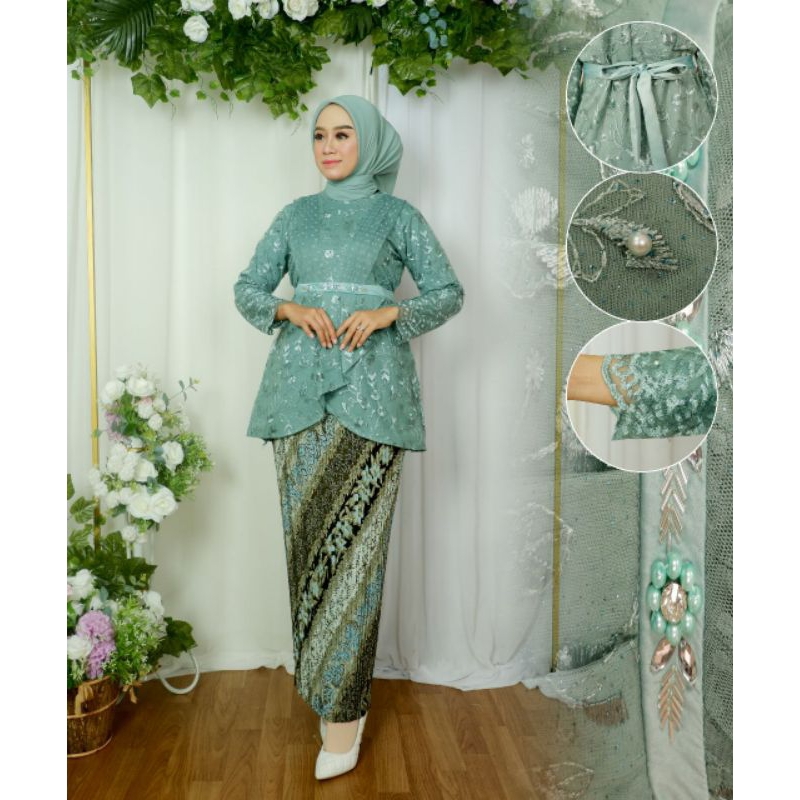 KEBAYA ORIGINAL//SETELAN KEBAYA JELEEKA//SERAGAMAN KELUARGA//BAJU PESTA LAMARAN//BAJU LEBARAN//BAJU WISUDA//By ALEETA KEBAYA