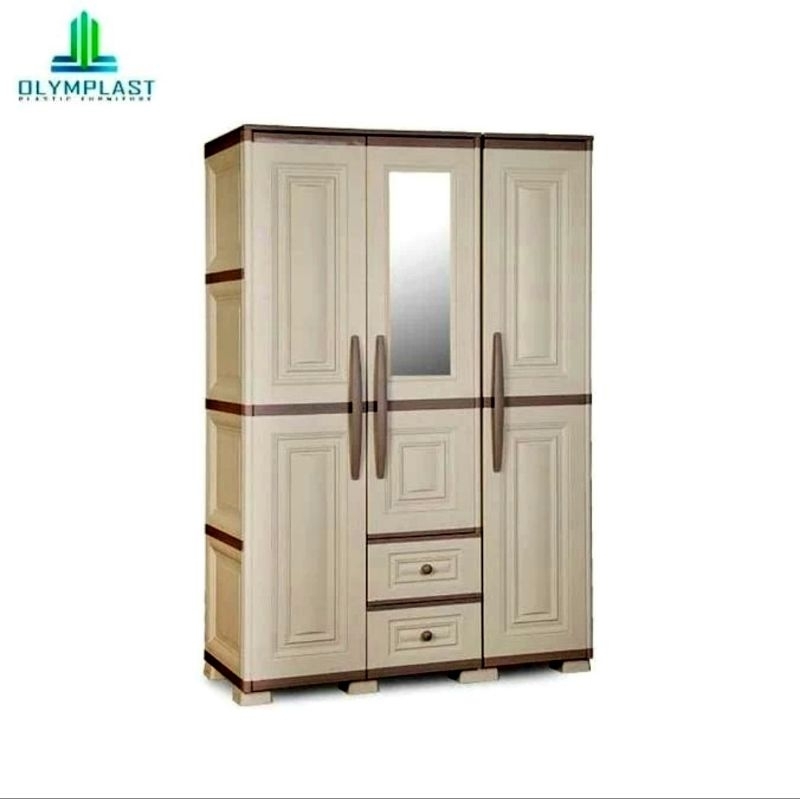 Olymplast Lemari Pakaian Plastik 3 Pintu OTC 03P Modern