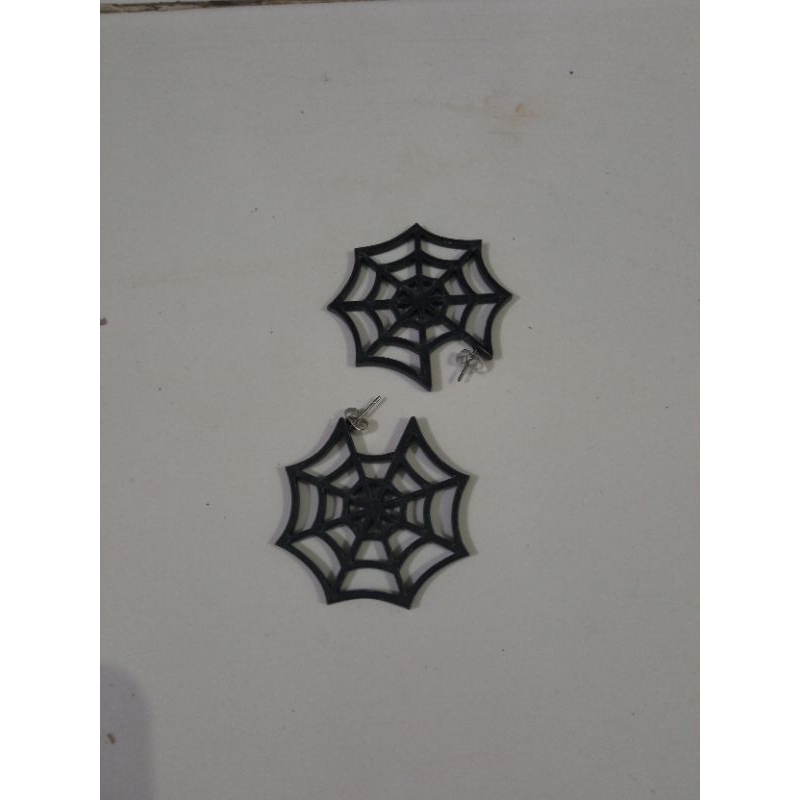 anting Halloween Spider web earring giwang tusuk jaring laba-laba