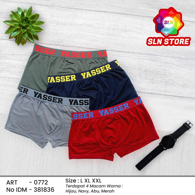 CELANA DALAM BOXER PRIA YASSER CD LAKI-LAKI PREMIUM