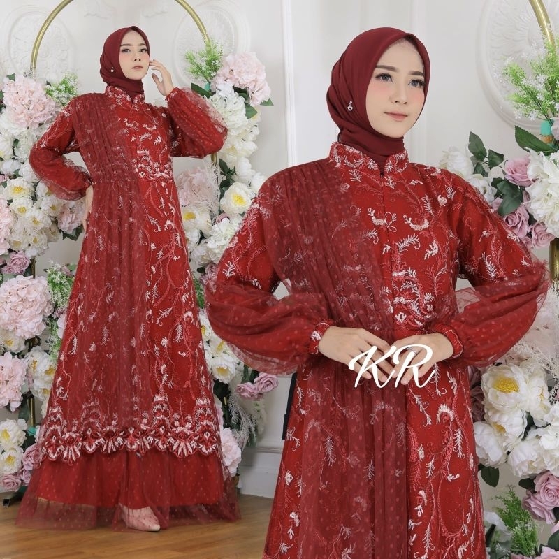 MAXY KAMILLA, BRUKAT SPANDEX, GAMIS HIJAB MUSLIM, MAXY DRESS