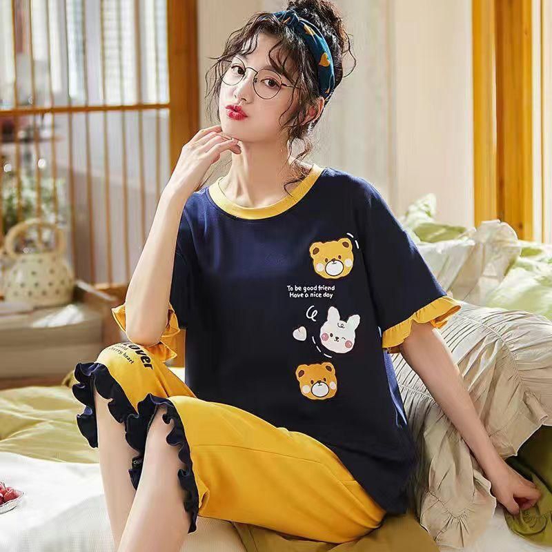 Baju tidur wanita piyama kaos import fashion new