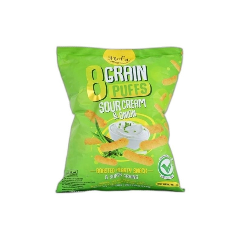

NOLA 8 GRAIN PUFFS RASA SOUR CREAM AND ONION | KEJU CHEDDAR | 50 GRAM