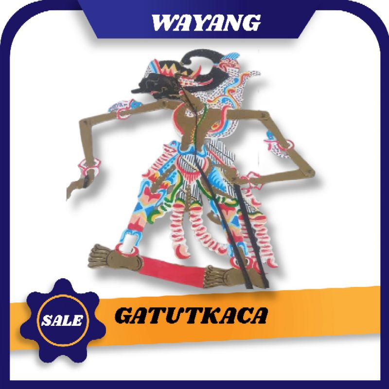 GATUTKACA TOKOH WAYANG KULIT WAYANG BAHAN KERTAS KARTON DUPLEK