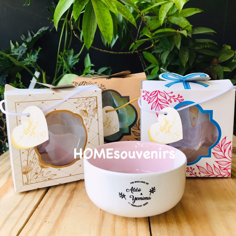 Mangkok Sup twotone + cetak sablon + kemas box