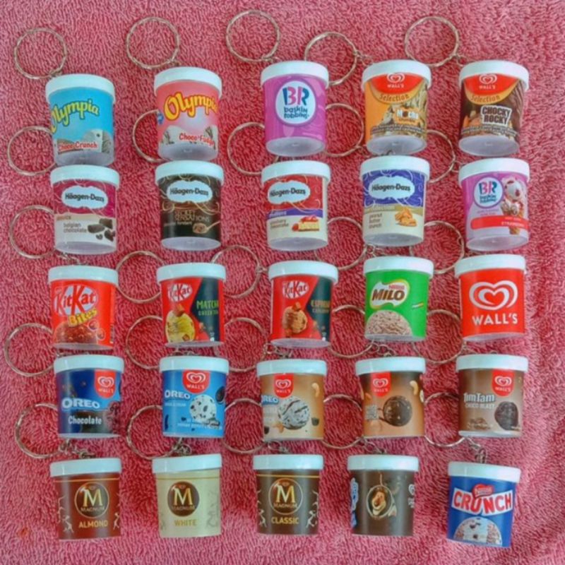 GANTUNGAN KUNCI CUP ESKRIM BISA BUKA TUTUP MINIATUR SNACK TOPLES MURAH HARGA 1 BIJI UKURAN MINI / SOUVENIR PERNIKAHAN / GANCI SNACK GANTUNGAN KUNCI SNACK ULTAH ANAK ULANG TAHUN