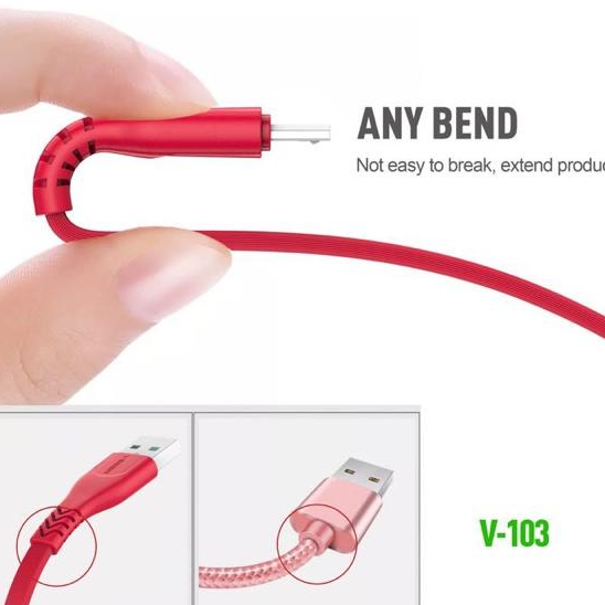 Original kabel Data Veger V-103 Mirco Usb Fast Charging 1 Pcs