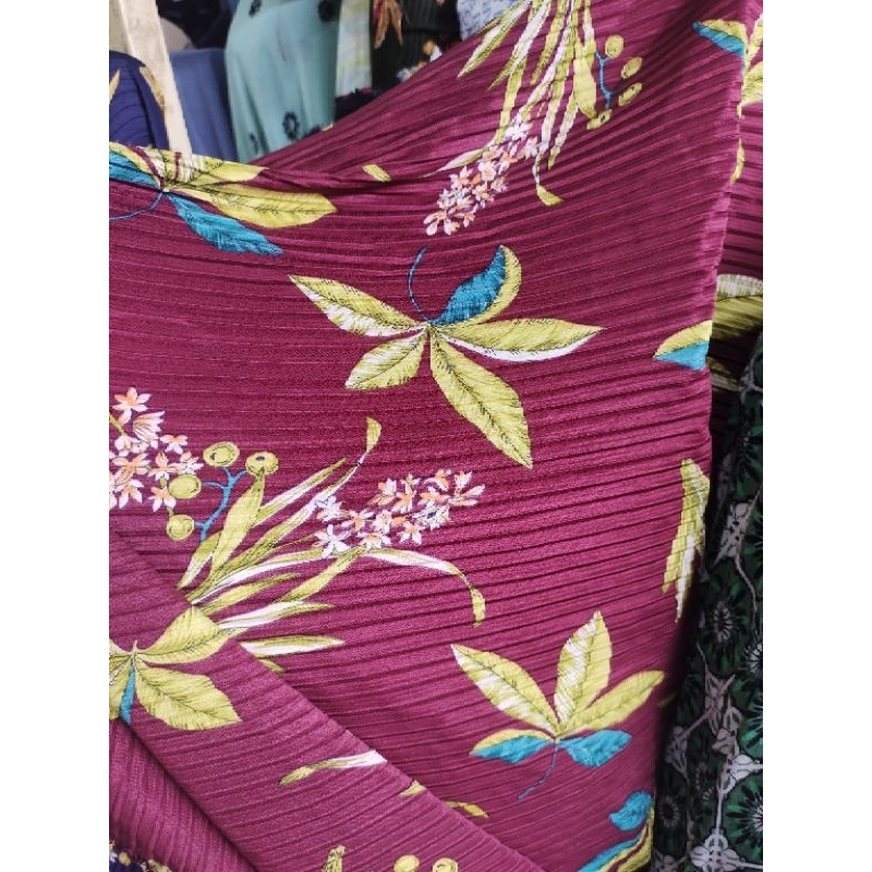 Bahan kain meteran Plisket motif Sc476Ddm harga per 0,5 meter