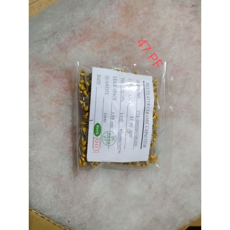 1000 pcs MULTI LAYER 47 kapasitor 47pf capasitor 47 pf