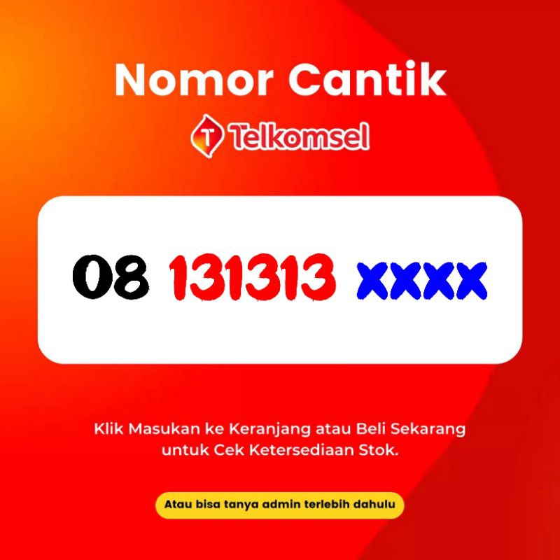 Nomor Cantik Nomer Kartu Perdana Telkomsel. Simpati No Cantik 131313 13 13 13