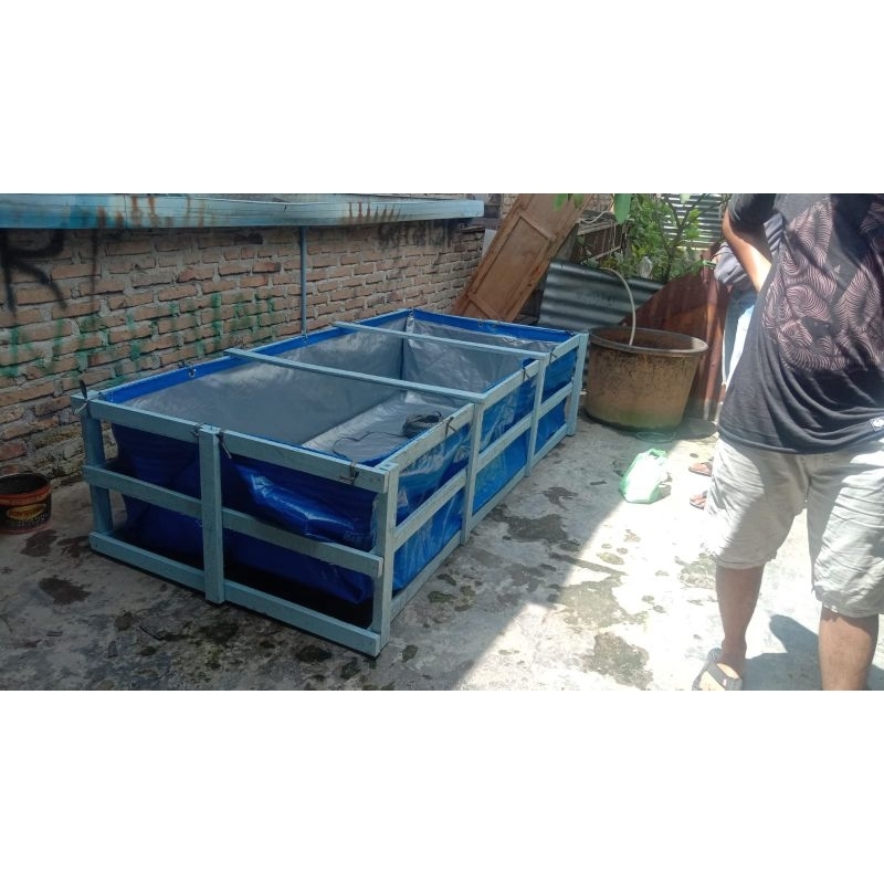 Terpal kolam ikan A5 ukuran 3x1x50 berkualitas / terpal kolam petak / terpal kolam