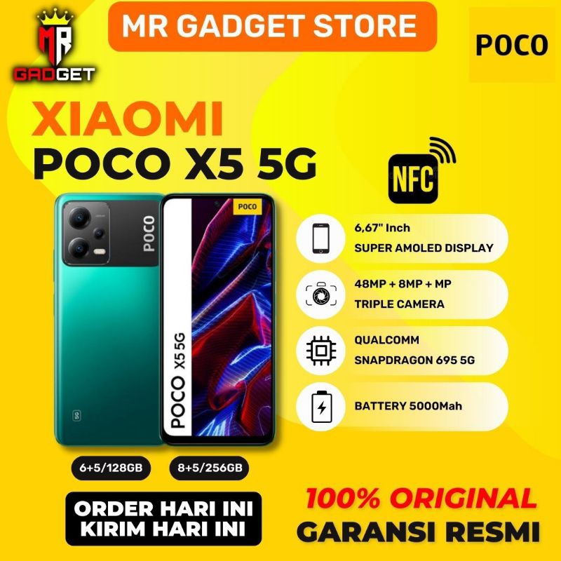 XIAOMI POCO X5 5G (6GB+5GB/128GB) &amp; (8GB+5GB/256GB) 100% ORIGINAL
