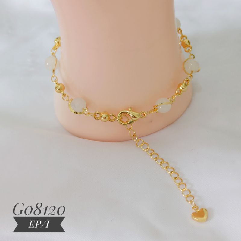 Gelang fashion rantai bola mutiara gold G08120