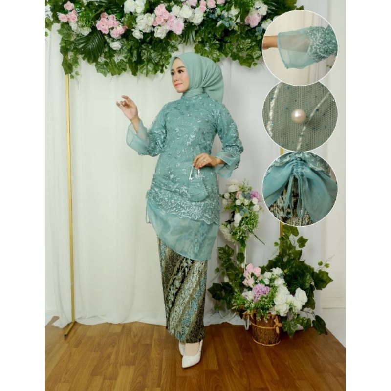 Stelan Tunik Selendang Angel Medina Original Butik