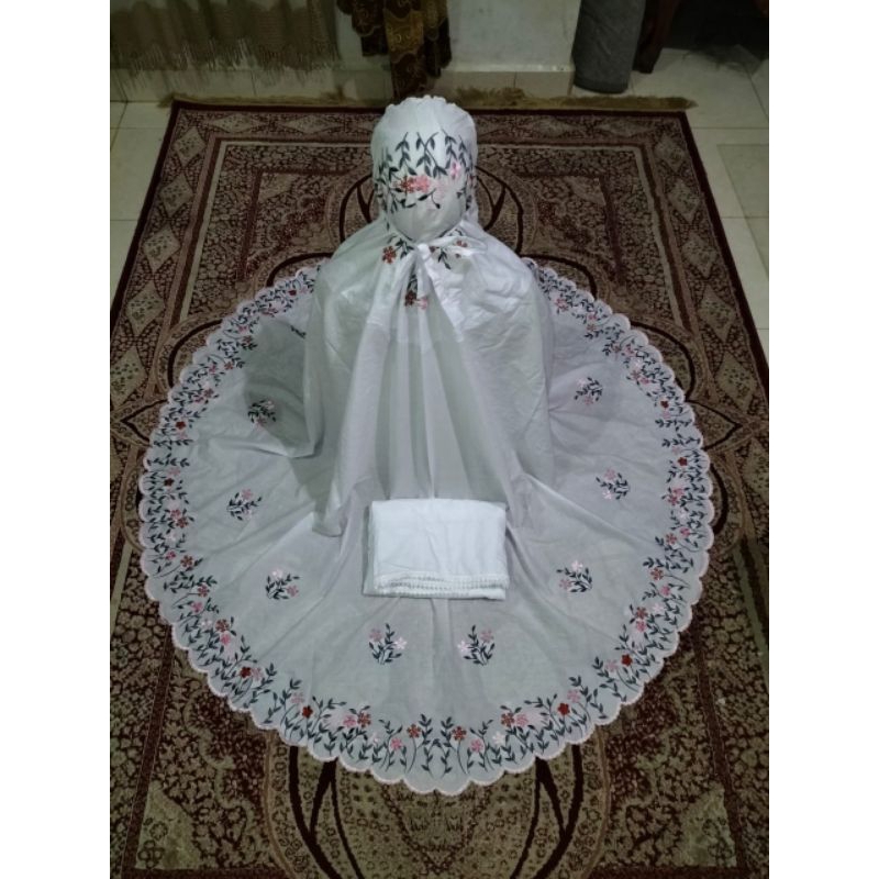 MUKENA DEWASA KATUN PARIS BORDIR