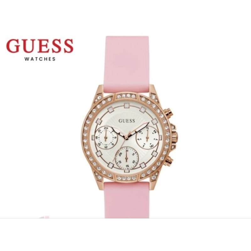 GUESS GW0222L3 Original GEMINI Jam Tangan Wanita Analog Pink Rose