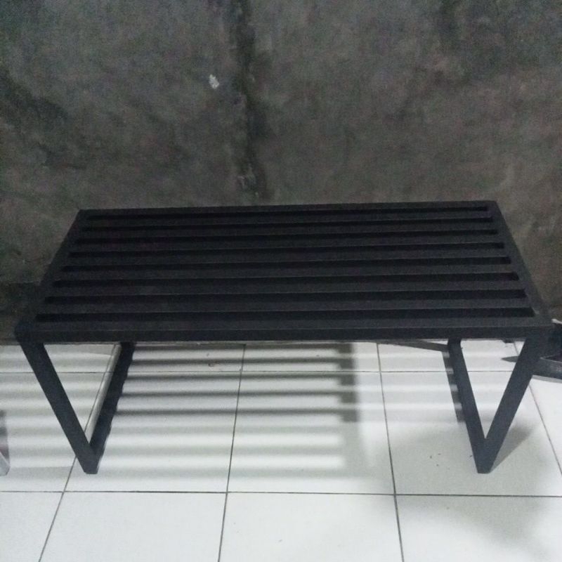 kursi cafe bangku angkringan bangku warung 100x40x45 (pasangan meja kuning)