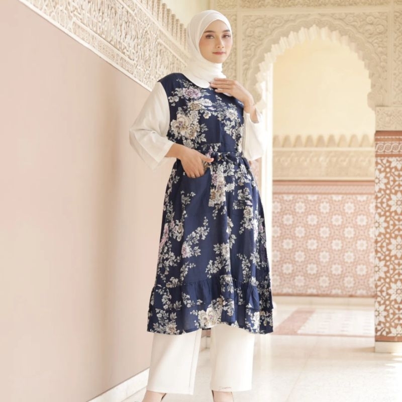 Shaina Stripes - LONG TUNIK IBU HAMIL JUMBO BUMIL BUSUI LEBARAN CANTIK