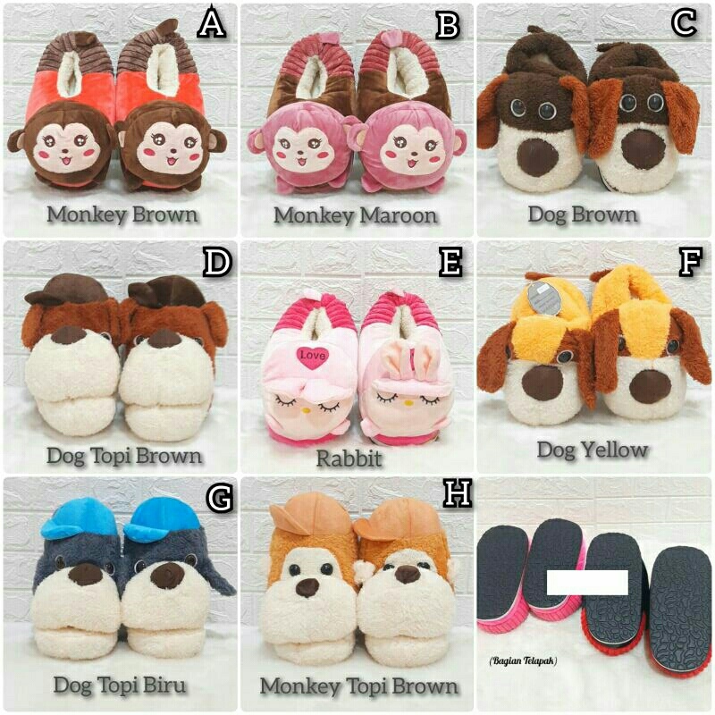 Sandal Kamar Anak Karaktet Sandal Boneka Lucu Timbul Sepatu Boneka