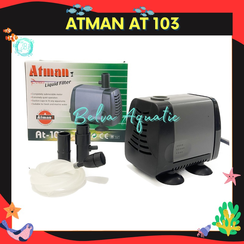 ATMAN AT-103 Pompa Celup Aquarium Kolam Hidroponik Aquascape Submersible Water Pump