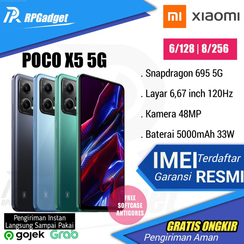 XIAOMI POCO X5 5G [RAM 8+5GB/256GB] GARANSI RESMI INDONESIA