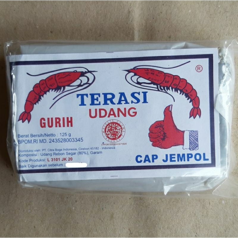 

PROMO DISKON Terasi Udang Cap Jempol 125 gram Khas Cirebon