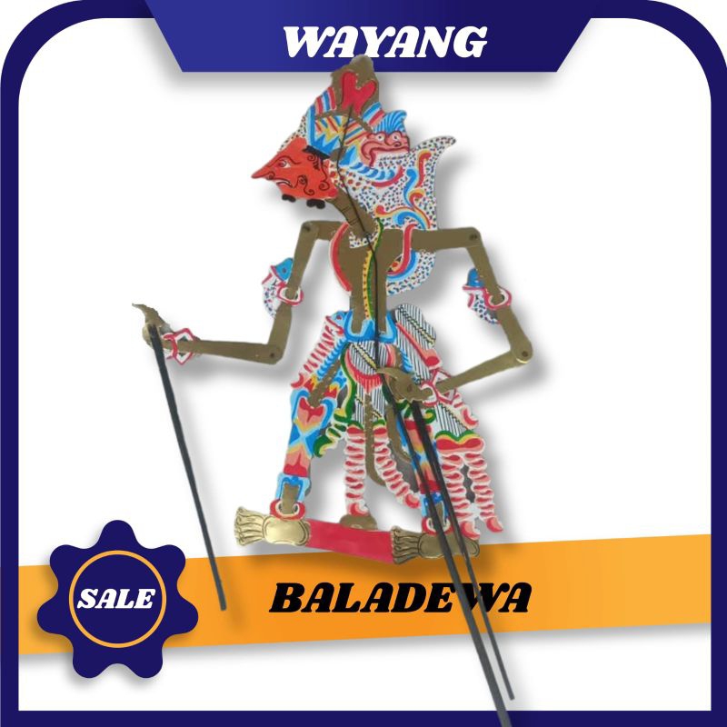 BALADEWA BOLODEWO TOKOH WAYANG KULIT WAYANG BAHAN KERTAS KARTON DUPLEK