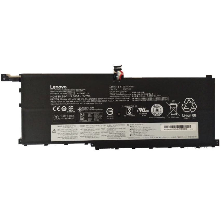 Baterai Lenovo ThinkPad X1 Carbon Gen 4 Yoga 01AV439 01AV409 00HW028